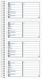 Adams Spiral Petty Cash Book, 2-Part, Carbonless, 4 Messages per Page, 200 Sets per Book (SC1156)