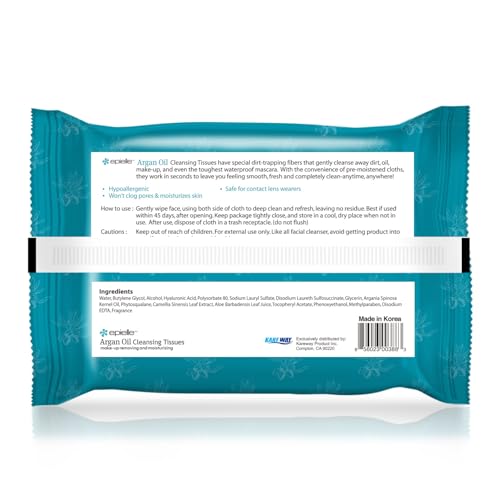 Epielle OG Makeup Remover Cleansing Wipes | Gentle for All Skin Types | Daily Facial Towelettes | Ideal Beauty Gift, Spa Day Set | 4-Pack | Korean Skincare