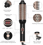 IUI Beauty Thermal Brush, 3-in-1 Pro Negative Ion Two PTC Heaters Thermal Brush, IUI Beauty Perfect Style in 30 Seconds, Snag-Free bristles for a Smooth, Seamless Glide, Up to 410°F (Pink)