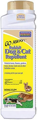 Bonide Go Away! Rabbit, Dog, & Cat Repellent Granules, 1 lb Ready-to-Use, Keep Dogs off Lawn, Garden, Mulch & Flower Beds