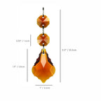 GOLDENHAITAI 20pcs 38mm Crystal Maple Leaf Chandelier Prism Replacement