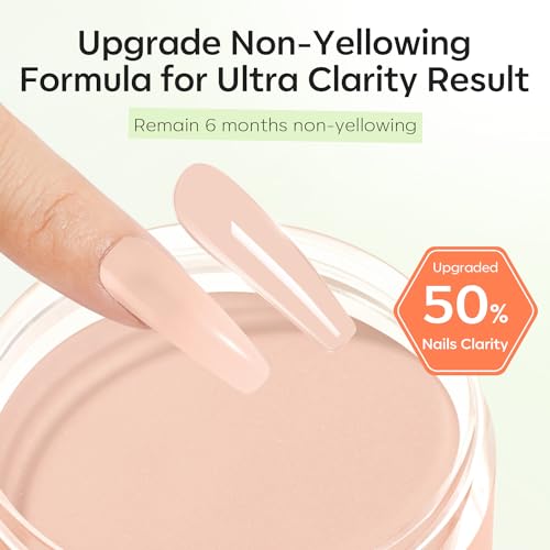 Modelones Cover Nude Blush Acrylic Powder, 4.23oz/120g Acrylic Powder Large Capacity Professional Acrylic Nail Powder Polymer for 3D French Nail Manicure Extension Nail Carving