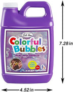 Lulu Home Bubble Concentrated Solution, 1 L/ 33.8 OZ Bubble Refill Solution for Kids Bubble Machine, Giant Bubble Wand, Bubble Blower Toys, Halloween Party Favors (Purple)