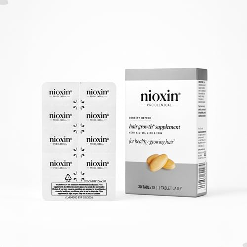 NIOXIN Density Defend Hair Growth Supplements | with Biotin, Zinc and Iron | for Hair Growth and Thickness | 30 Tablets