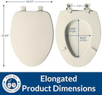 Church 585EC 346 Easy Clean Toilet seat, Elongated, Linen