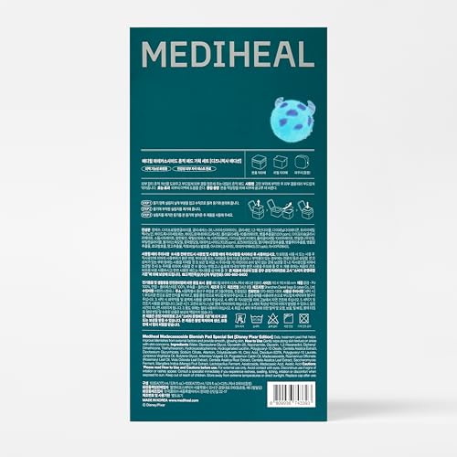 MEDIHEAL Madecassoside Toner Pads [Disney Pixar Edition]-Centella Asiatica to Improve Uneven Skin Tone - Vegan Face Gauze Pads, Full size 100 Pads + Refill 100 Pads