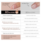 BTArtbox Press On Nails Almond - 5 Styles XCOATTIPS French Tip Almond Nails, Pre-Designed Swirl Soft Gel Nail Tips, Ultra Fit Medium False Nail, Soak Off Acrylic Fake Nails for Nail Art DIY