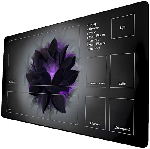MTG Playmat, Game Play Mat for MTG TCG 24 x 14 inches Trading Card Inked Game Playmats with Storage Bag Smooth Rubber Surface Battle Game