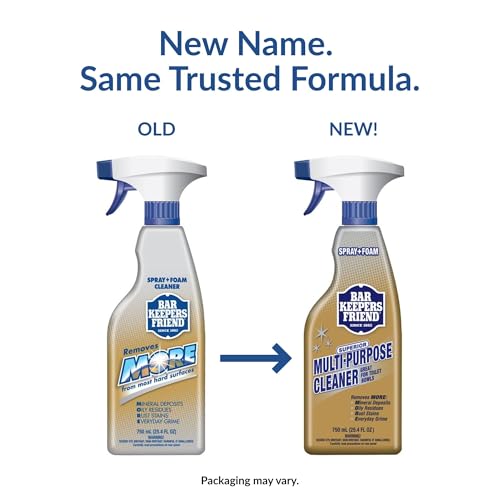 Bar Keepers Friend Soft Cleanser (26 oz) MORE Spray + Foam (25.4 oz) Multipurpose Cleaner Bundle, Stain & Rust Remover for Multi Surface Bathroom, Kitchen & Outdoor Cleaning