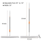 Microfiber Flat Mop 32 in with 4 Washable Pads for Hardwood Floors