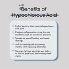 Hypochlorous Acid Cleanser for Adult and Teenage Acne & Eczema – Tattoo, Piercing & Post Procedure Aftercare – Post Workout Skin - Daily Toner, Dry Eye and Lash Spray (Medium 4 oz.)