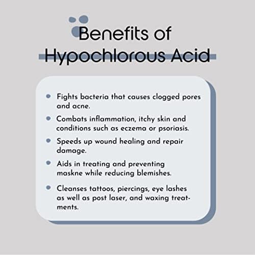 Hypochlorous Acid Face and Skin Spray - HOCL- Safe for use on Acne Prone Skin - Eczema - Dry Scalp -Toner - Eye & Lash Cleanser - Face and Hand Cleanser (Feature Pack - 3 Bottles)