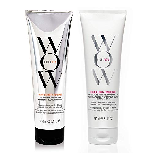 COLOR WOW Dream Clean Duo - 100% clean, sulfate-free COLOR SECURITY SHAMPOO and weightless COLOR SECURITY CONDITIONER- for Normal to Thick Hair| Achieve Super Glossy, Hydrated Hair