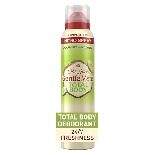 Old Spice Whole Body Deodorant for Men, Total Body Deodorant, Cucumber + Avocado, Aluminum Free Deodorant Spray for 24/7 Freshness // Dermatologist Tested Whole Body Deodorant, 3.5 oz