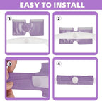 4 Pack Satin CPAP Strap Covers Soft, CPAP Hair Protector for Women, Universal and Comfort CPAP Mask Strap Covers Fit CPAP Dreamwear Headgear Strap for Reducing Red Marks＆Hair Pulling (Light Purple)