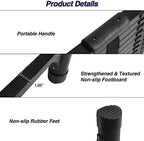 BOCOM 12.5 FT Aluminum Telescoping Ladder, Lightweight Multi-Purpose Collapsible Extension with 2 Triangle Stabilizers, Heavy Duty 330 lbs Max Capacity, Ideal for Home, RV, and Outdoor Work Black
