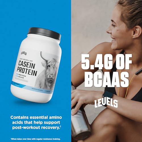 Levels 100% Micellar Casein Protein, Hormone Free, Unflavored 2LB