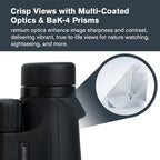 Celestron – Outland X 10x50 Binoculars – Waterproof & Fogproof – Binoculars for Adults – Multi-Coated Optics and BaK-4 Prisms – Protective Rubber Armoring, Black