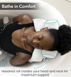 Everlasting Comfort Luxury Bath Pillow - Head, Neck, Back Support Cushion for Bathtub, Spa, Soaking