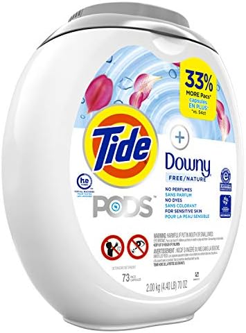 Tide Pods +downy Free, Liquid Laundry Detergent Pacs, 73 Count