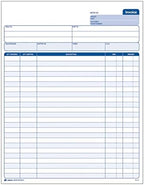 Adams Invoice Sets, 2-Part Carbonless, 8-1/2" x 11-7/16", 50 Sets per Pack (NC2812-50) - White/Canary