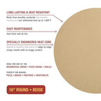 Old Stone Round Pizza Stone, 16-Inch