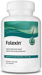 Hair Growth Support Supplement for Women & Men with Biotin, Vitamin B6 & Other Hair Vitamins for Thicker Hair Growth & Hair Health Support. 60 Capsules