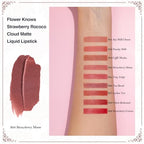 Flower Knows Strawberry Rococo Cloud Lip Cream Matte Liquid Lipstick-Long Lasting&Highly Pigmented Lip Stain -Velvety Waterproof Lip Makeup for Girls&Women-0.12 Fl Oz,1 Count(S04 Strawberry Moon)