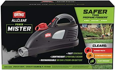 Ortho AllClear Power Mister - Rechargeable Battery-Powered Lawn and Garden Sprayer, No Propane, Sprays up to 15 ft. and Covers up to 20,000 sq. ft. Per Charge