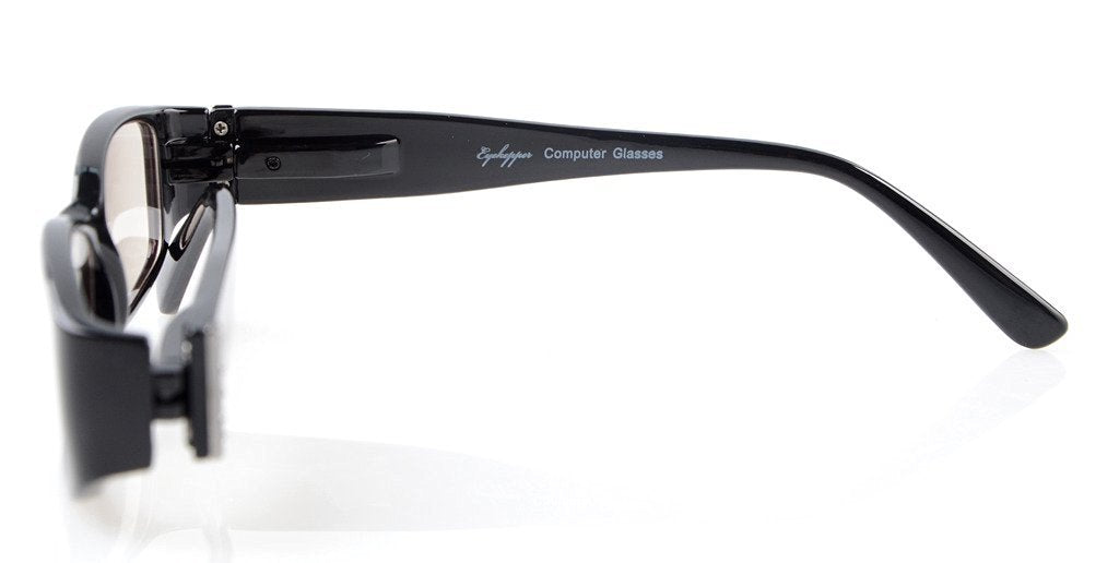CessBlu Computer Glasses with Crystals for Women Reading Blue Light Filter Eyeglasses(Black) without Strength
