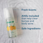 Aluminum Free Deodorant & Body Spray for Whole Body - Citrus 4oz - Clean Deodorant and Body Spray for Teen Boys and Girls -With AHA Fights Body Acne-Formula Specific Body Spray for Teens