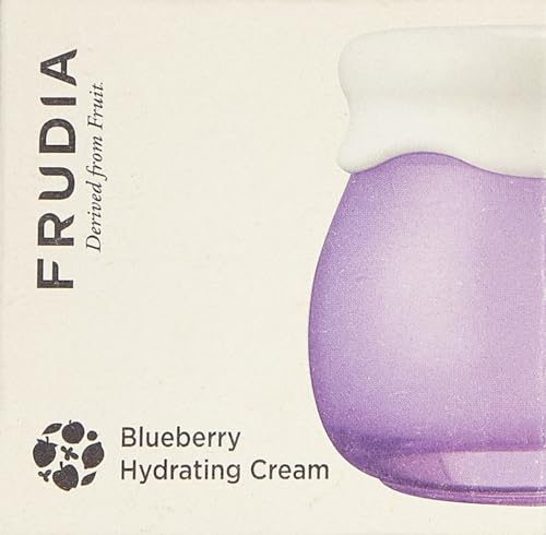 FRUDIA Blueberry Hydrating Face Cream, Vegan Korean Face Moisturizer w/77% Blueberry Extract, Panthenol & Fruit Seed Oils for Dry Skin (1.94 fl oz)