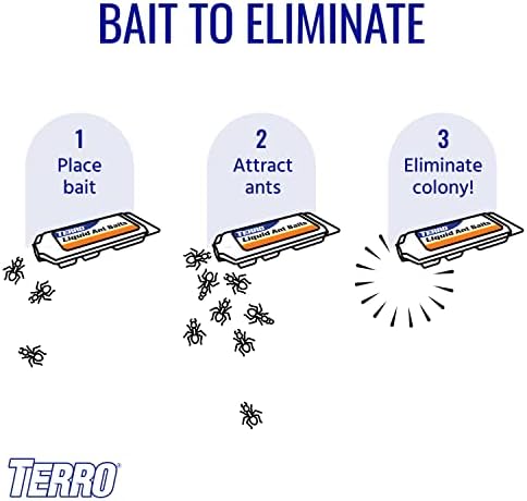 TERRO T300-3SR Liquid Ant Baits – 3 Pack, 18 Bait Stations