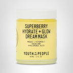 Youth To The People Superberry Dream Mask Full Size - Hyaluronic Acid + Vitamin C Face Moisturizer + Overnight Facial Mask, Hydrates + Plumps + Brightens Skin, Evens Skin Tone, For Dry Skin - 2 fl oz