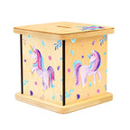 Wooden Piggy Bank for Kids and Adults, Personalized Gift Handmade in USA by BloomOwl, Custom Piggy Bank, Personalized Banks for Kids, Gifts for Baby Boys and Girls (Unicorn)