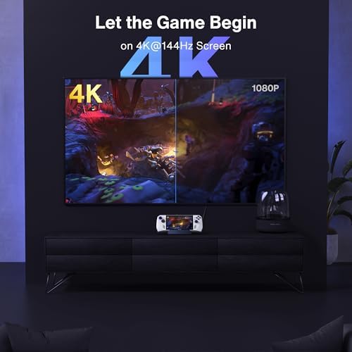 iVANKY 8-in-1 Docking Station 4K@144Hz for ASUS ROG Ally X/Valve Steam Deck OLED/Lenovo Legion Go S/MSI Claw, ROG Alloy/Stream Deck Dock Hub, HDMI 2.1, 1Gbps Ethernet, 3*USB-A 3.0, 100W USB-C Charge