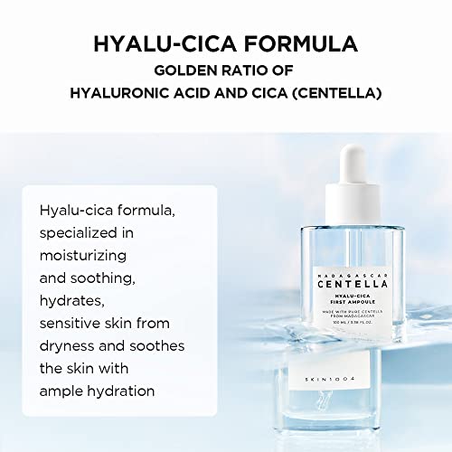 SKIN1004 Hyalu-CICA First Ampoule 3.38 fl. oz, 100ml, Soothing Hydration Dry Skin