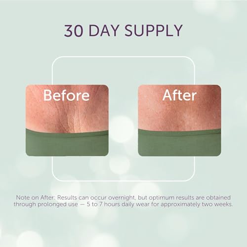 Decollette Pad - Medical-Grade Chest Wrinkle Pads, Smoothing Anti Wrinkle Chest Pads, Reusable Silicone Chest Wrinkle Patches, 30 Day Supply