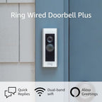Like-New Ring Wired Doorbell Plus (Video Doorbell Pro) – Upgraded, with added security features and a sleek design (existing doorbell wiring required)
