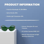 MCWlaser LED Red & Blue Light Therapy Glasses 200nm-2000nm IPL Laser Safety Glasses for Hair Removal,Tanning Goggles