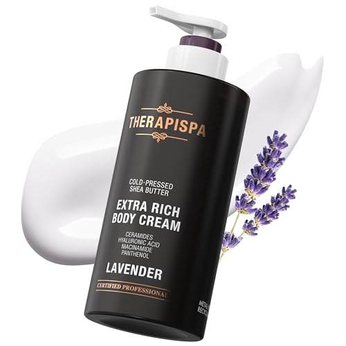Extra Rich Body Cream – Deep Hydration & Nourishment for Dry, Rough Skin | Enriched with Shea Butter, Ceramides & Panthenol (B5) for Velvety Smooth Skin (Lavender, 17.0 fl oz, Pack of 1)