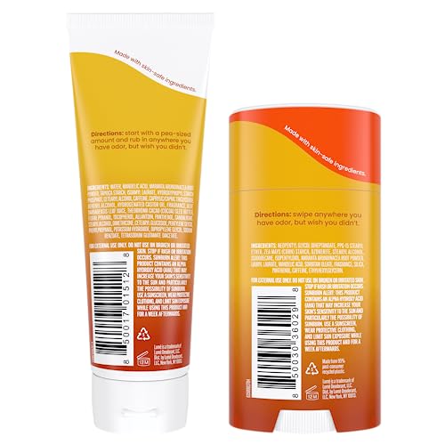 Lume Whole Body Deodorant - Invisible Cream Tube and Solid Stick - 72 Hour Odor Control - Aluminum Free, Baking Soda Free, Skin Safe - 3.0 Ounce 2.6 Ounce Bundle (Toasted Coconut)