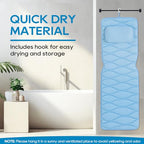 OMYSTYLE Full Body Bath Pillow, Bath Pillows for tub with Mesh Washing Bag & 21 Non-Slip Suction Cups, Spa Bathtub for Head Neck Shoulder and Back Support - 5D Air Mesh & Quick Drying | Blue