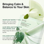 ANUA Heartleaf 70 Soothing Collagen Mask, Overnight Face Mask for Glass Skin, hyaluronic acid, Collagen, Soothing & hydration Facial Mask for Sensitive Skin, Natural Color, Korean Skin Care (38g, 4ea)