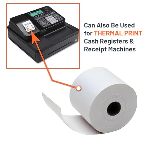 Victor Thermal Paper Roll For Printing Calculators & Cash Registers, 3 Pack, 165 ft (70803)