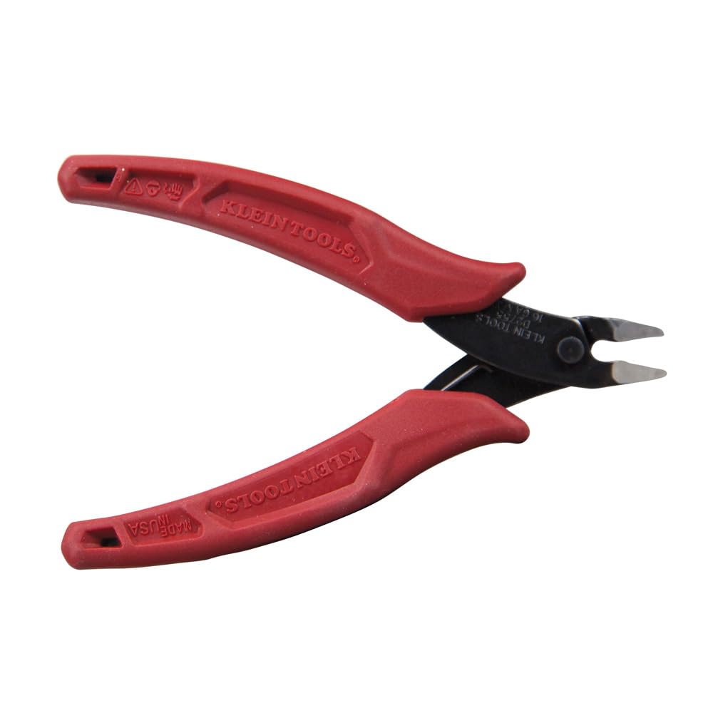 Klein Tools D275-5 Diagonal Flush Cutters, Made in USA, Micro Wire and Compact Zip Tie Cutter, Ultra-Slim Precision for Work in Confined Areas, 5-Inch
