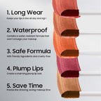 Lip Liner, Lip Liner Stain Peel off, Waterproof & Long Lasting Peel Lip Stain Non-Stick Cup, Enhancing Complexion & Nourishing for All Skin Types, Create A Natural Lip Color (Coral, 1 Count)