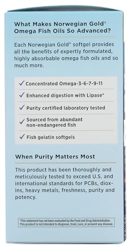 Renew Life Norwegian Gold Critical Omega Softgels, Daily Supplement Supports Heart, Brain and Joint Health, EPA and DHA Omega-3 Fish Oil, Dairy and gluten-free, 850 Mg 120 Count