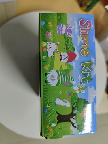 LAWOHO 6 Packs Bunny Pink Slime Kit -Cloud Clear Butter Slimes with Easter Charms & Add-ins, Soft Fluffy Slimes Kits for Girls & Boys, 360ml Pink & Green Easter Slime Making Kit Party Favor for Kids