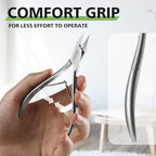 BALUCA Toenail Clippers Straight Blade for Thick Toenails and Ingrown Nails, Professional Stainless Steel Fingernail Toenail Clippers Trimmers for Seniors, Men and Adult - Sliver